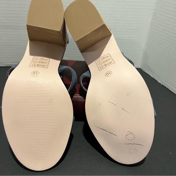 Bohemian Nomad Blue fringe Heels with Gladiator Design desert revival real suede - Picture 5 of 5